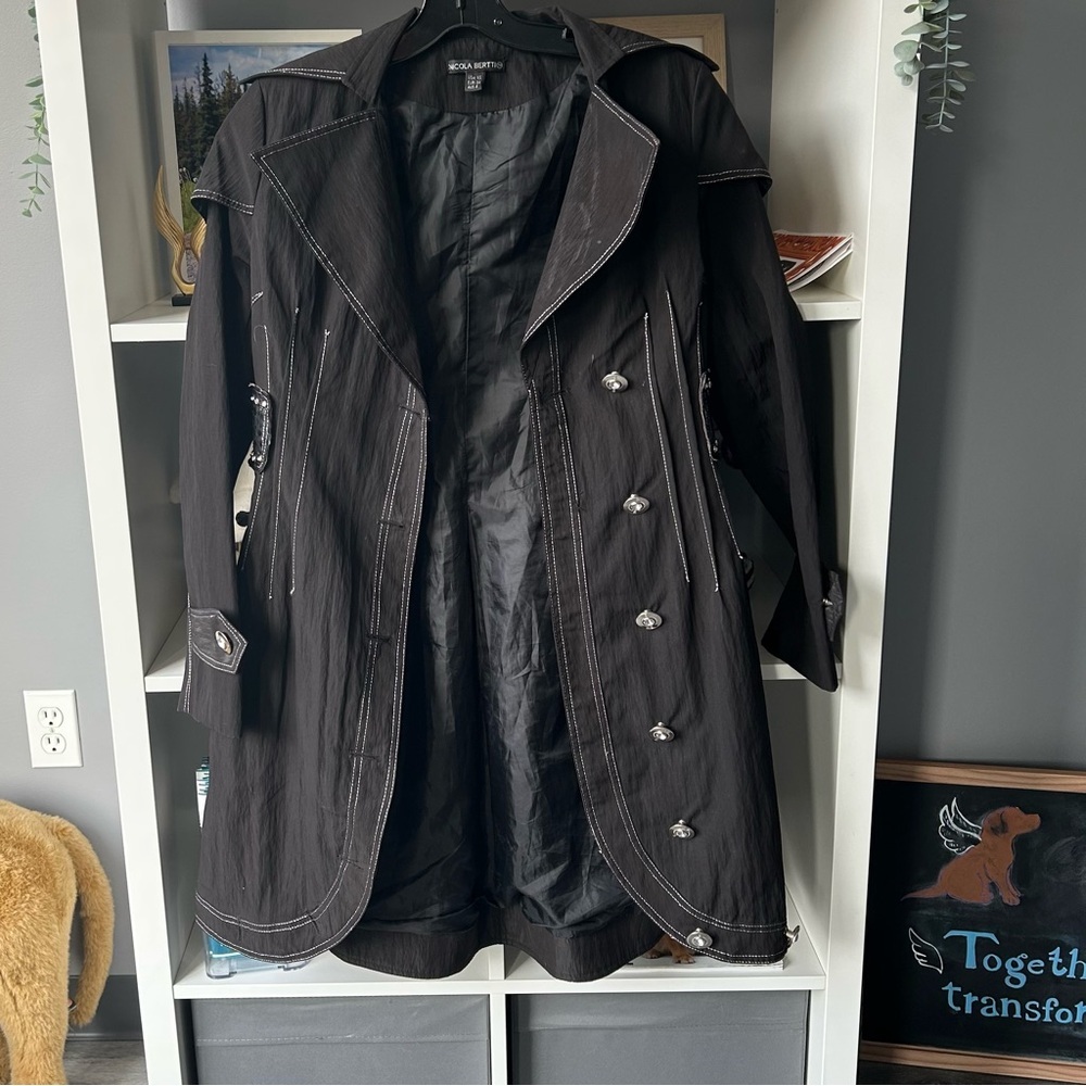 Nicola Bertti Black Coat, Size XS - Picture 14 of 14